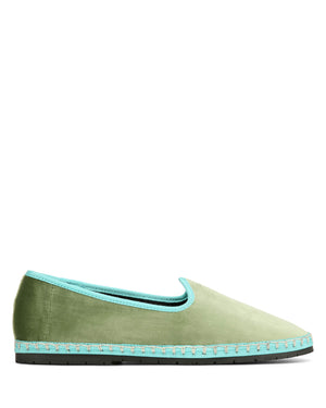 Mok Green/Blue Velvet