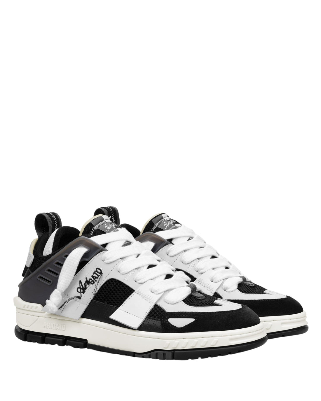 Area Patchwork Black/White Leather/Mesh