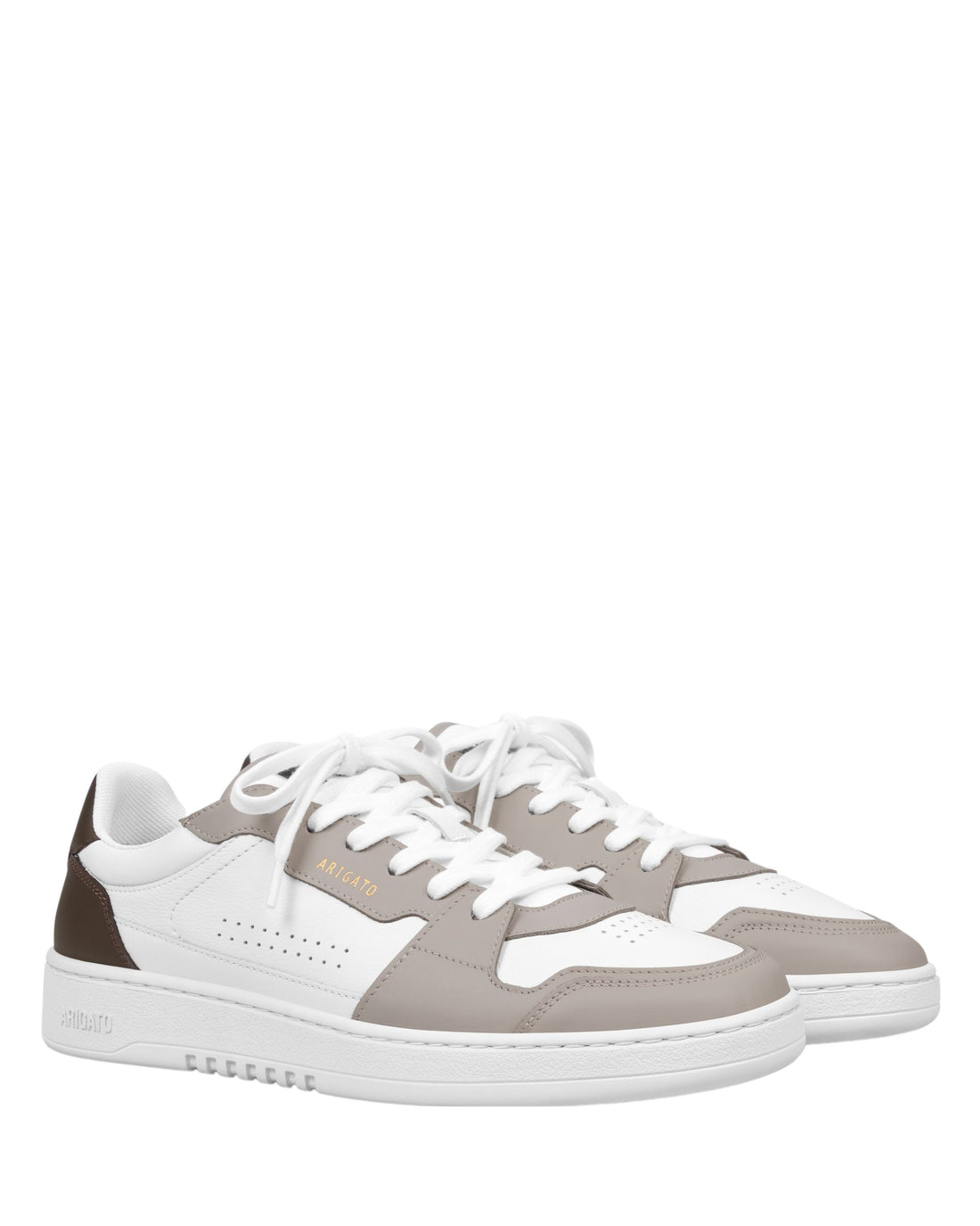 Dice Lo Sneaker White/Dark Brown Leather/Suede