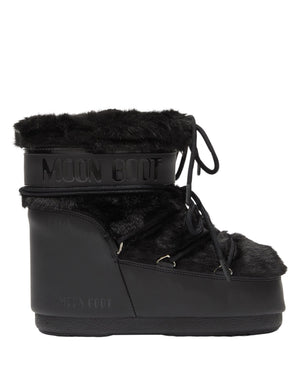 MB Icon Low Black Nylon Boots Faux Fur 80D1409390