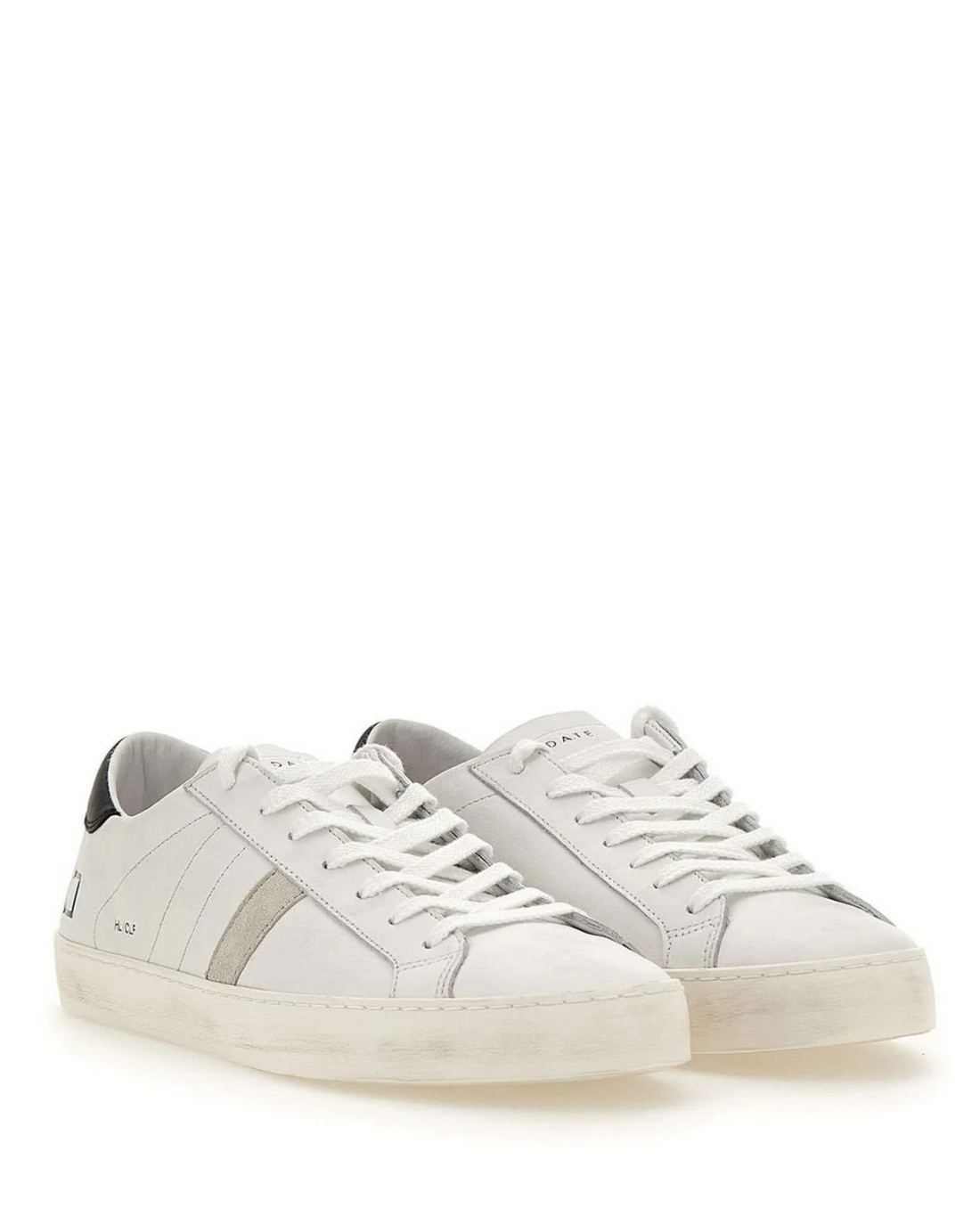 W Hill Low Tennis White/Black Leather