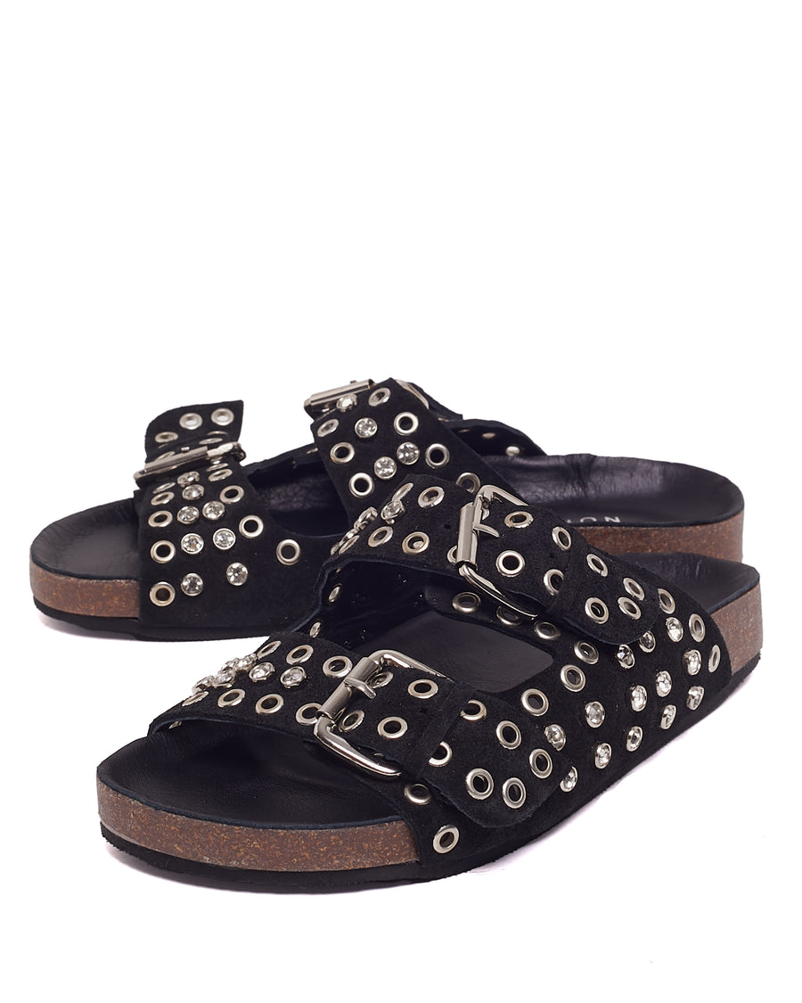 Louise Cow Suede Black