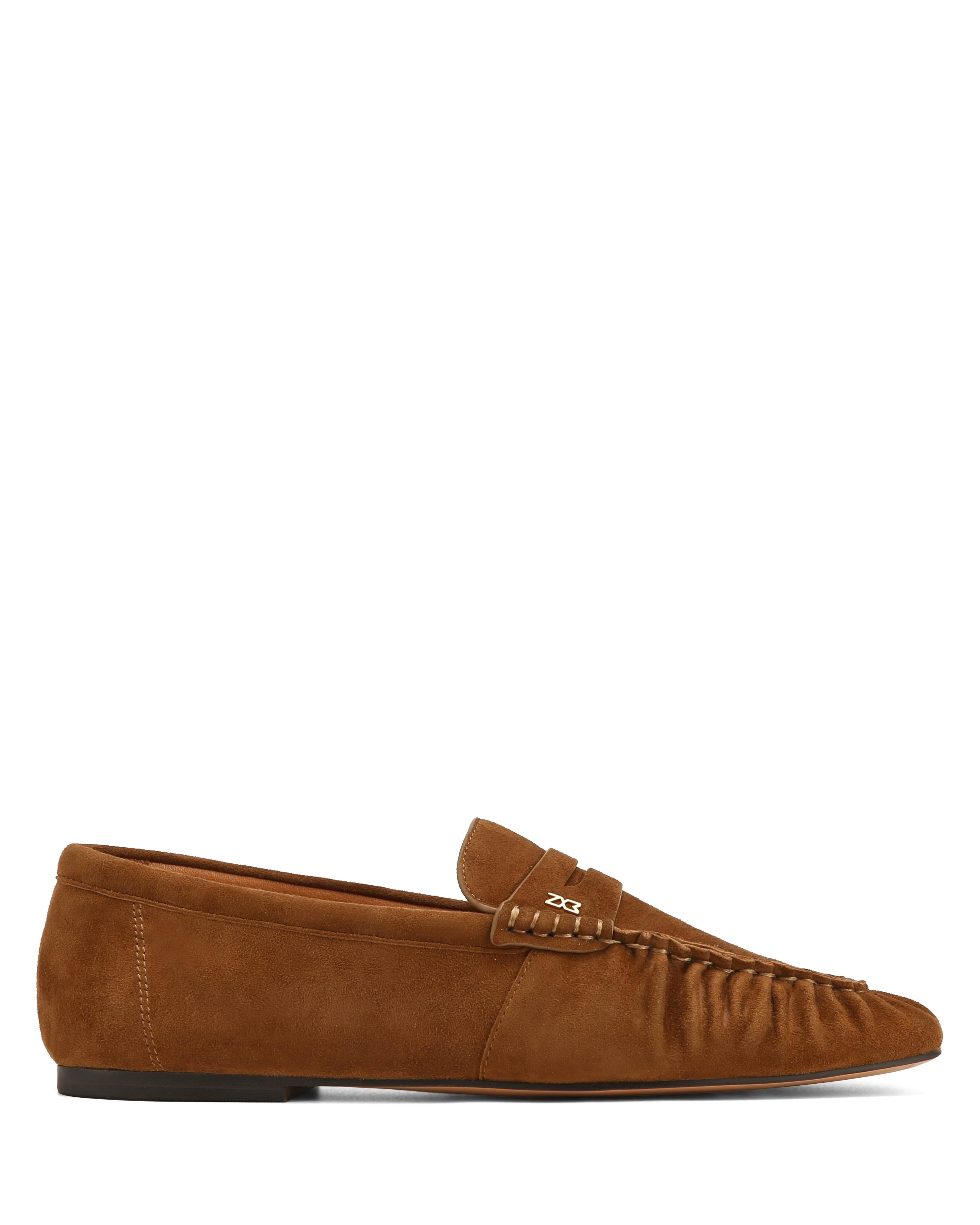 Nokwol Women Opal Chestnut Suede Loafers | Nokwol