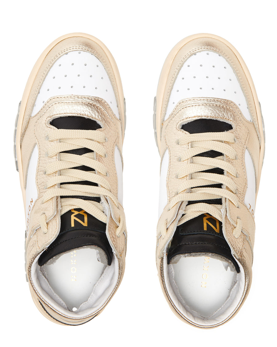 Ryder Gold/White Leather