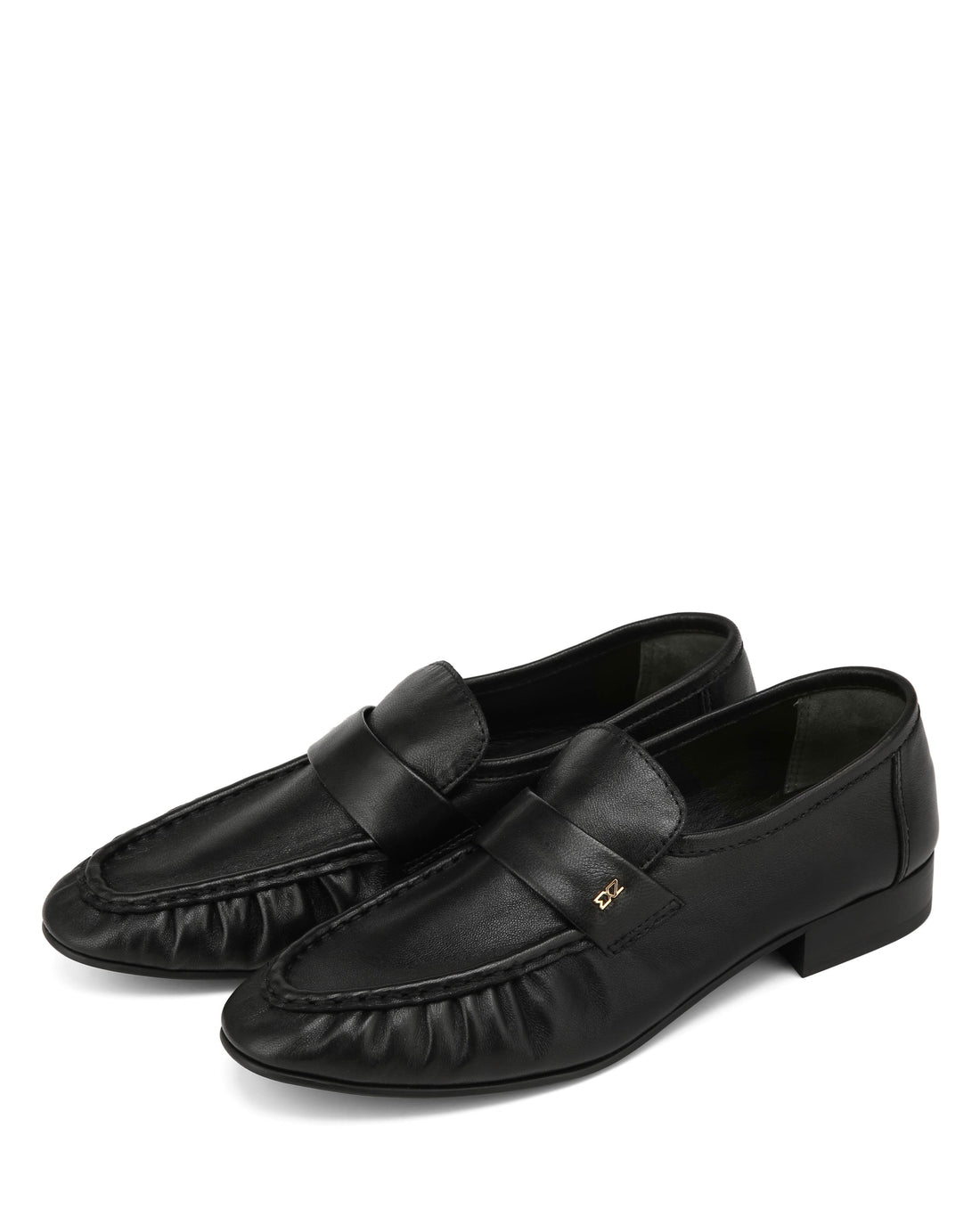 Swifty Black Glazed Leather