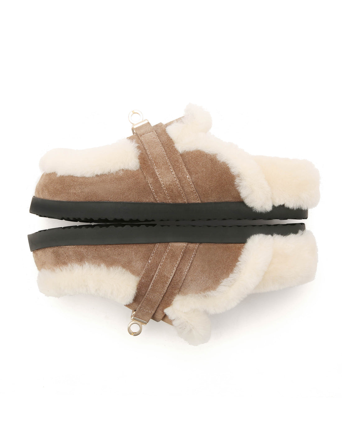 Toby Fur Mushroom Suede Mules - Nokwol