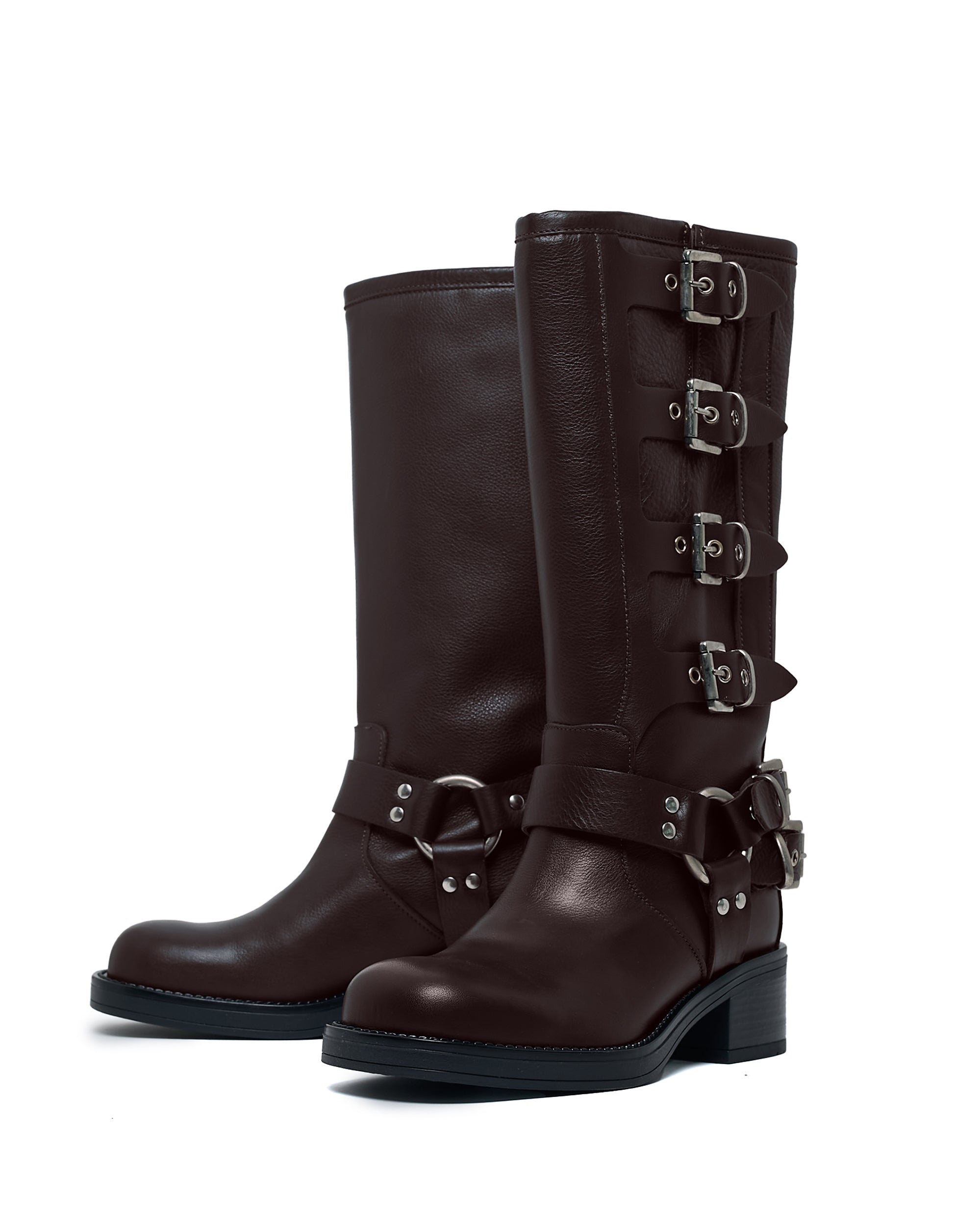 Buy Gisel Moire Women Windsor Grey Leather Boots - Nokwol