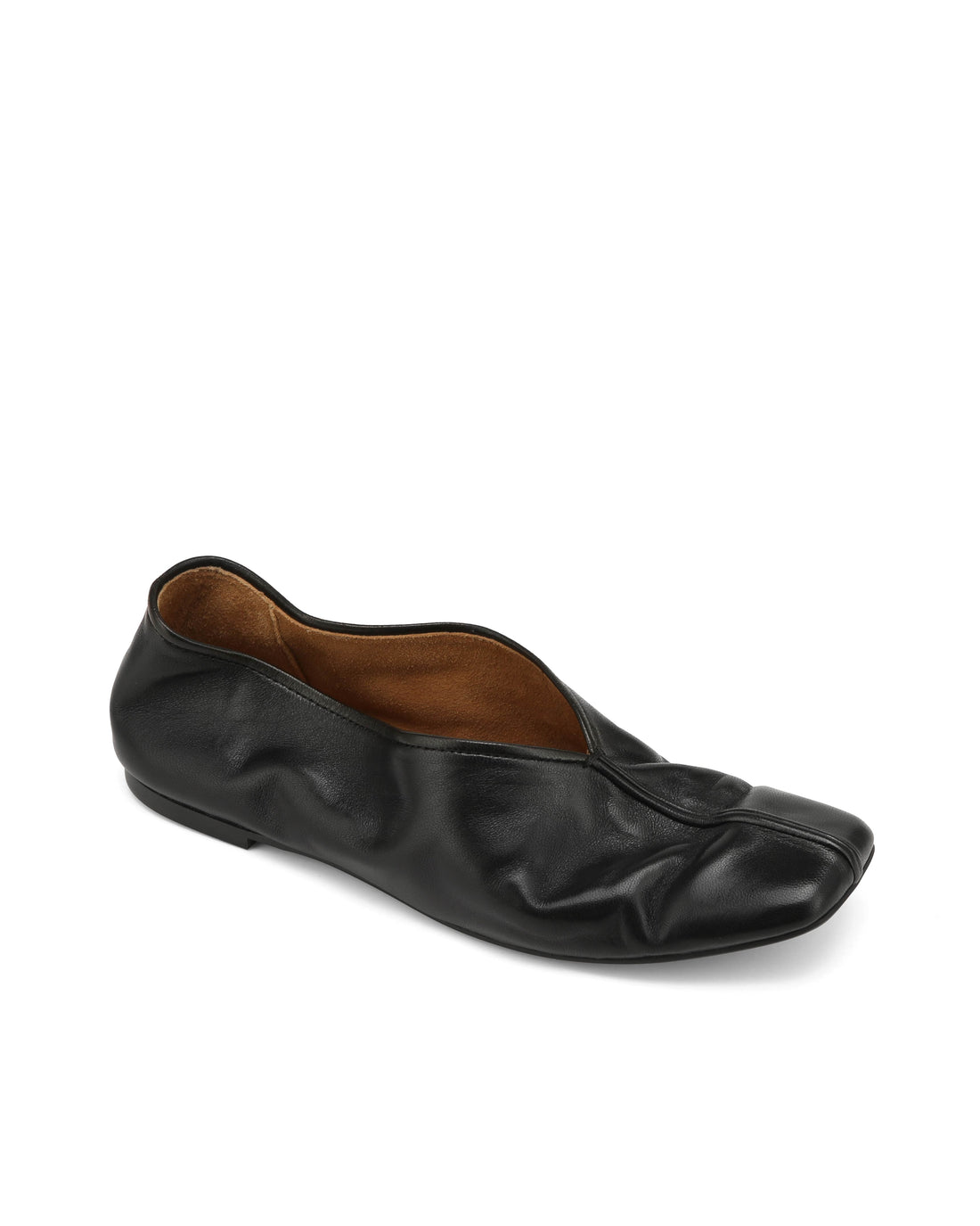 Zandra Black Glazed Leather