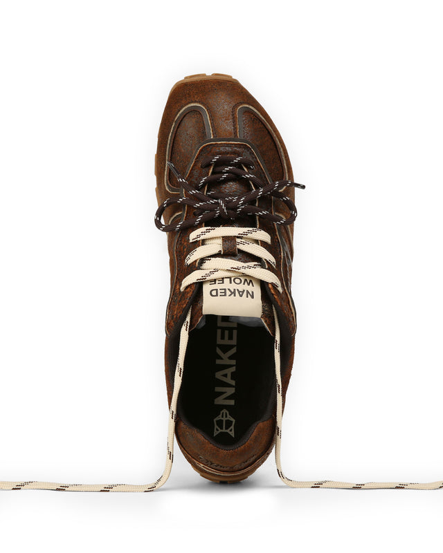Lightning Brown Distress Leather