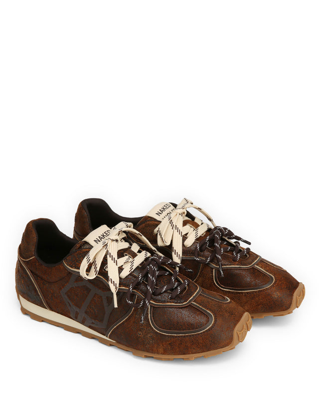 Lightning Brown Distress Leather
