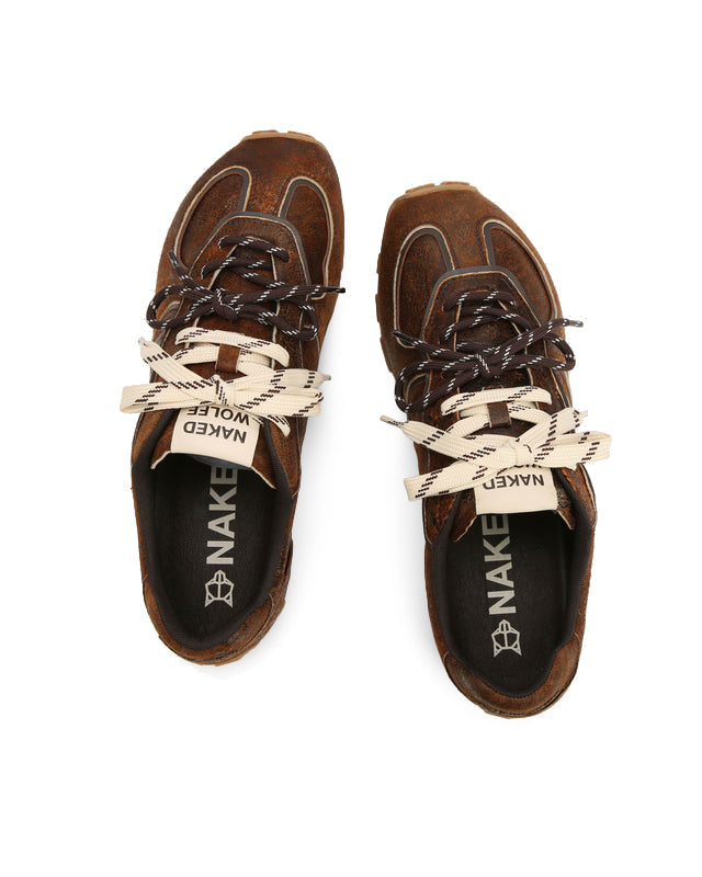 Lightning Brown Distress Leather
